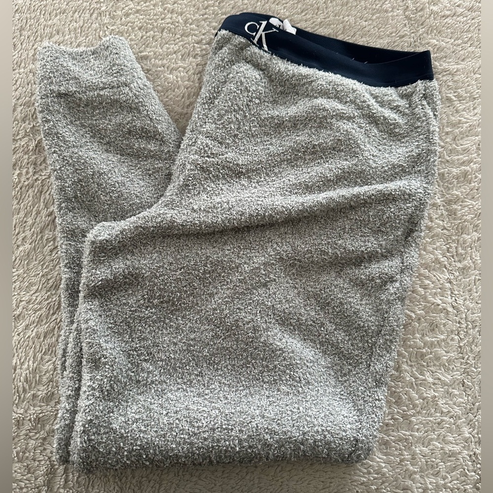 Calvin Klein One Plush Sleepwear Joggers (L) with Pockets